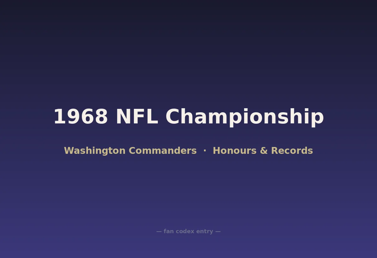 1968 NFL Championship