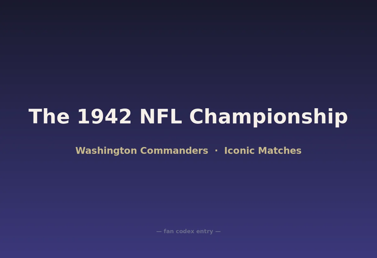 The 1942 NFL Championship