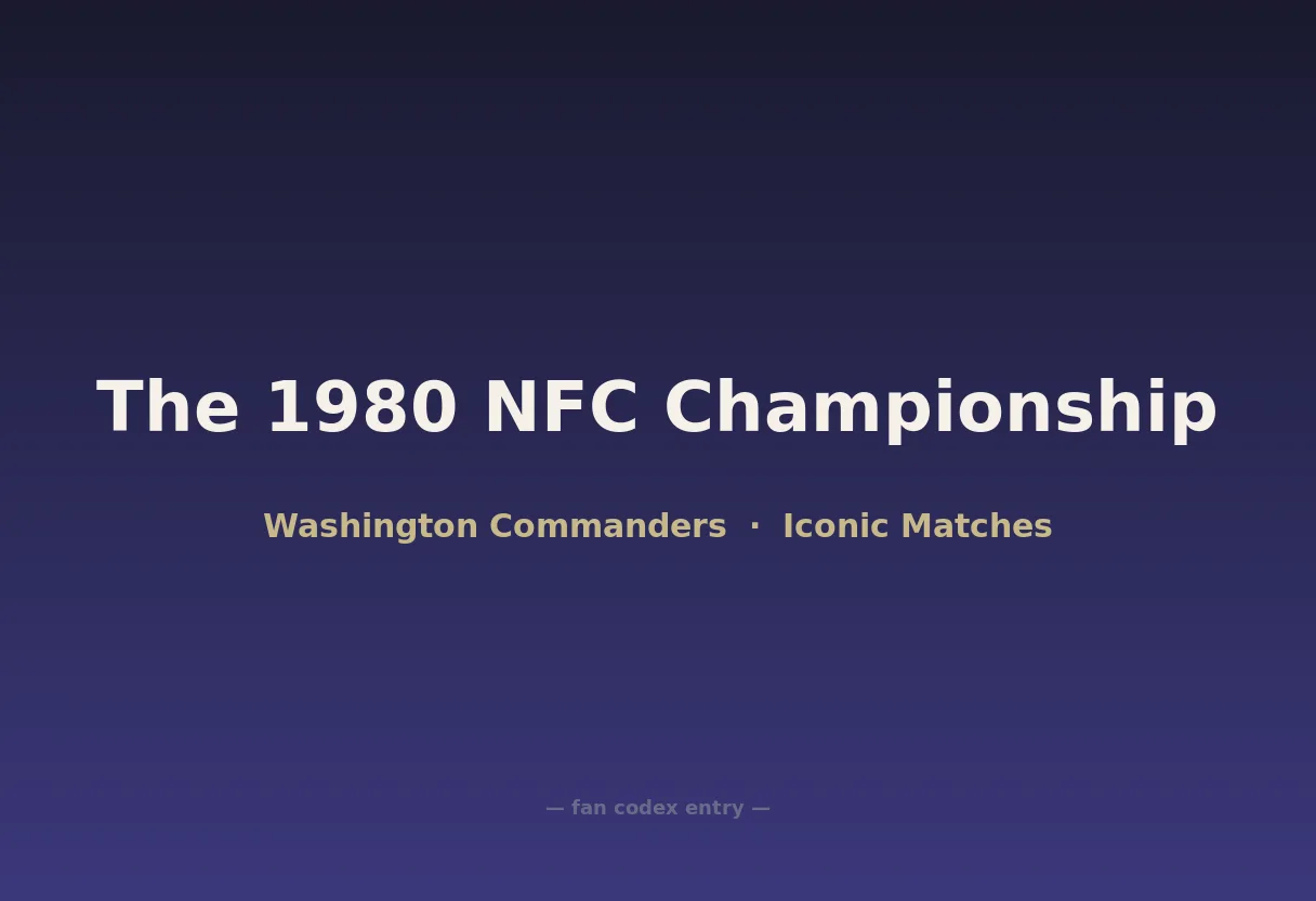The 1980 NFC Championship