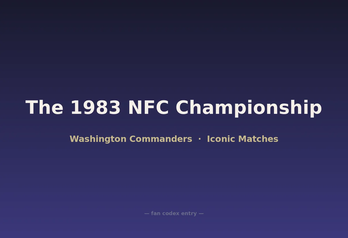 The 1983 NFC Championship