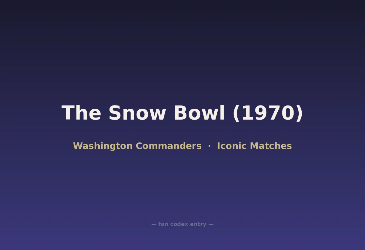 The Snow Bowl (1970)